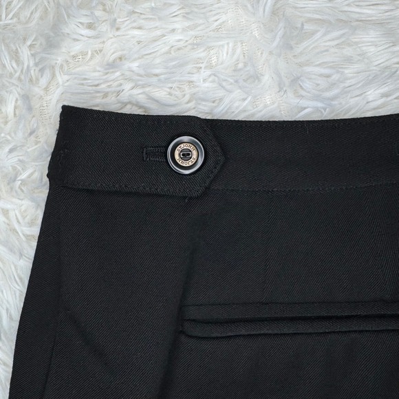 ST JOHN SPORT Black Wide Leg Dress Pants Women Size 16 Button Detail on Waist. - Picture 6 of 10
